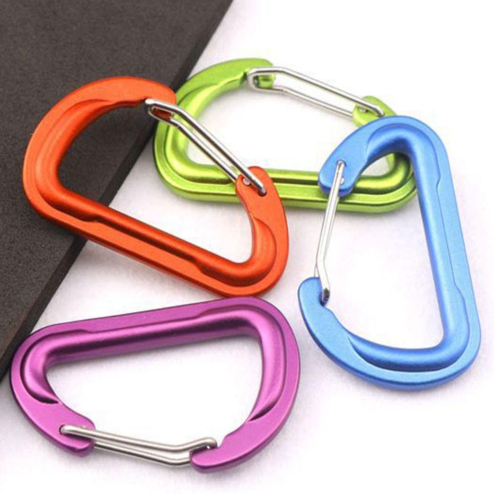 

2Pcs Multicolor Aluminium Climbing Button Equipment Alloy Carabiner Outdoor Sports