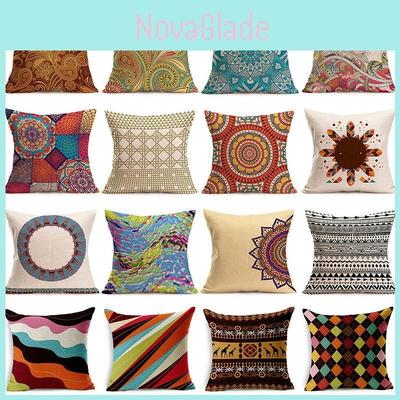 Elegant National Ancient Pattern Cotton Linen Pillowcase For Stylish Home Decor