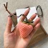 Waterproof Versatile Bag Charm 3D Red Resin Fruit Pendant Keychain Strawberry Key Ring  Friends