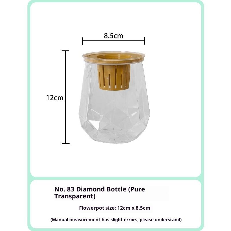 Mini samozavlažovací květináč Nádrž na ryby Průhledné plastové květináče Samozavlažovací květináč Váza pro domácí dekoraci