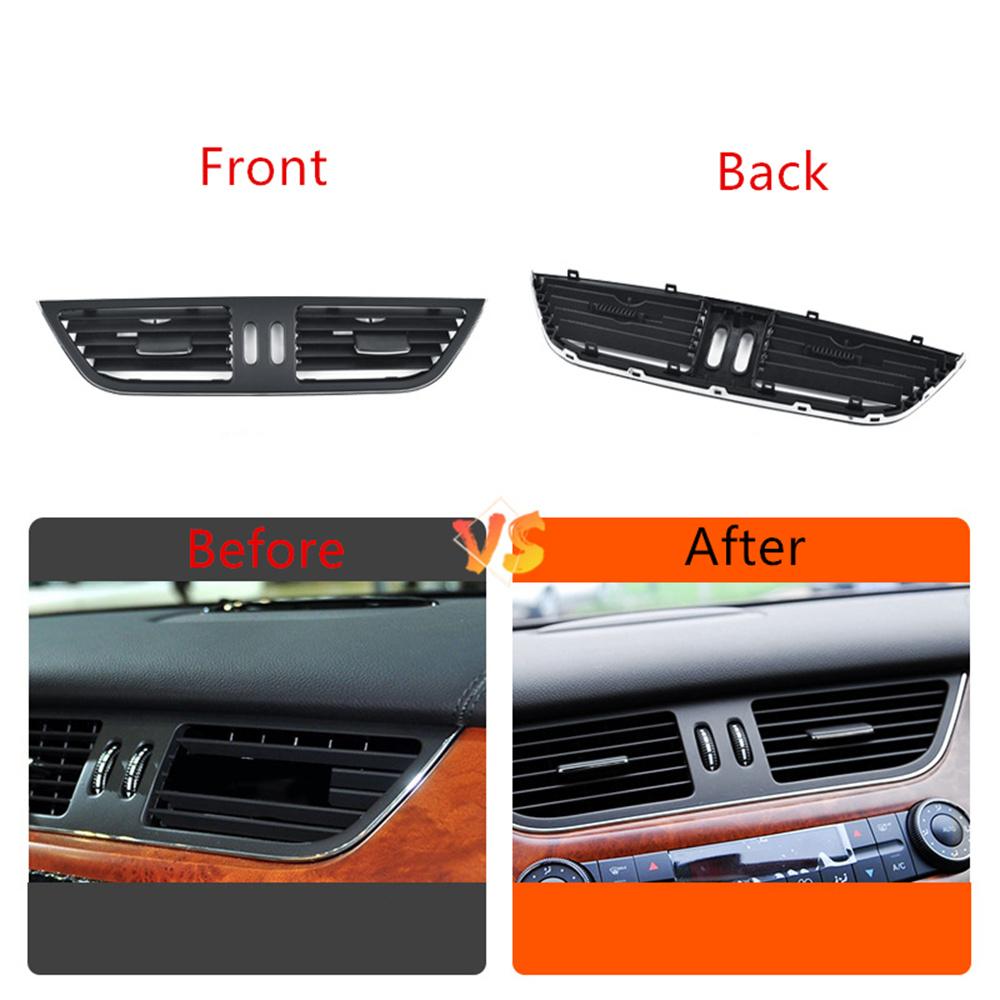 Front Dashboard Center A/C Vent Conditioning Panel Grille Cover Frame For Benz