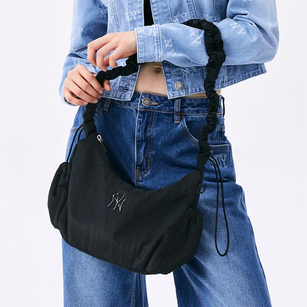 New MLB New York Yankees Nylon Crossbody Bag, Shoulder Bag Unisex Black 3ABQA015N-50BKS