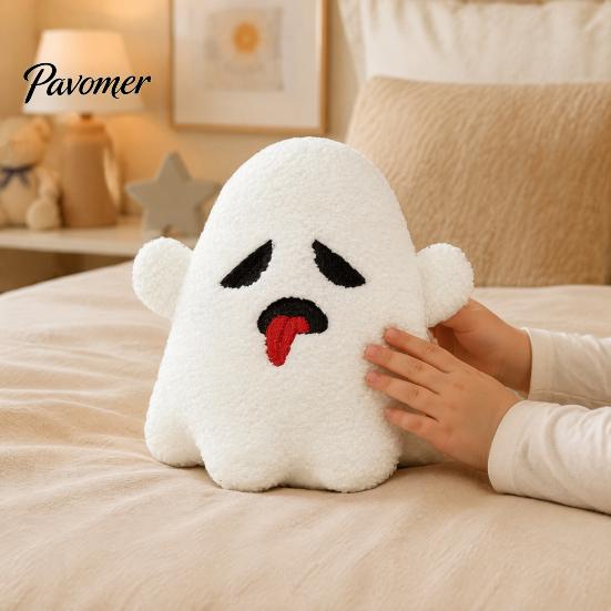 Skin Friendly Plush Toy Halloween Pumpkin Toy, Spooky Ghost Bat Demon Stuffed Doll, Sofa Ornaments Cartoon Plushie Holiday Party Decoration for Home,