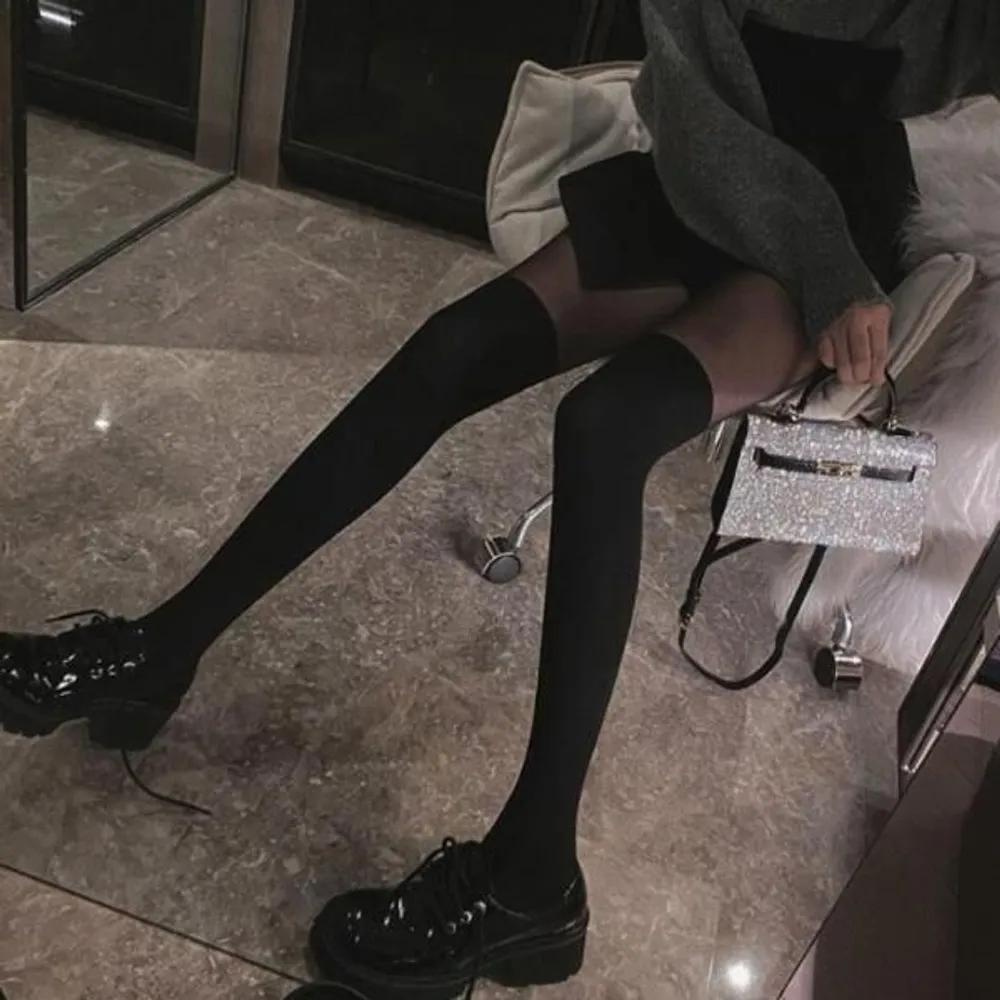 Women's Compression Knee Socks Two-Tone Long Socks Slim Fit