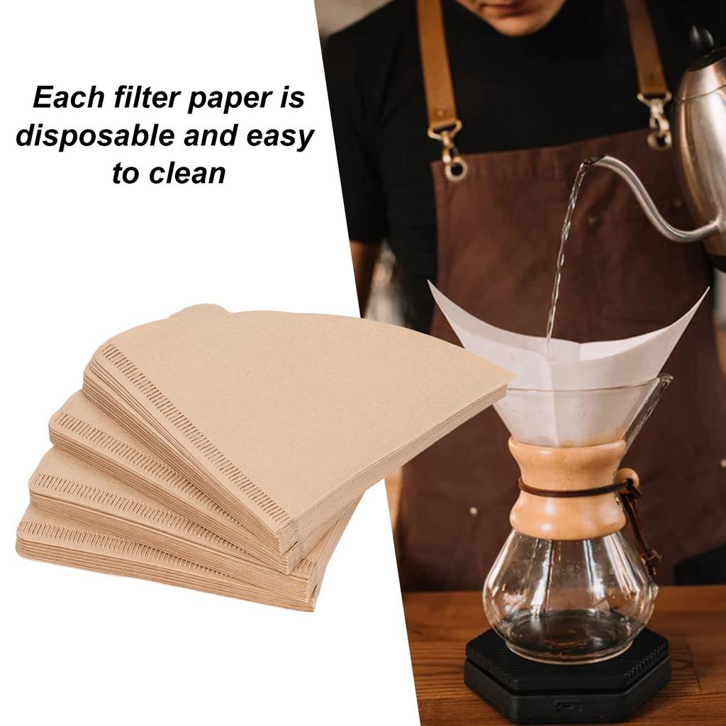 Coffee Filter 100 Conical Compatible with Hario Made with Unbleached for Au Drip and Regular Coffee for and Restaurant Paper, Sheets, Shape, V40,