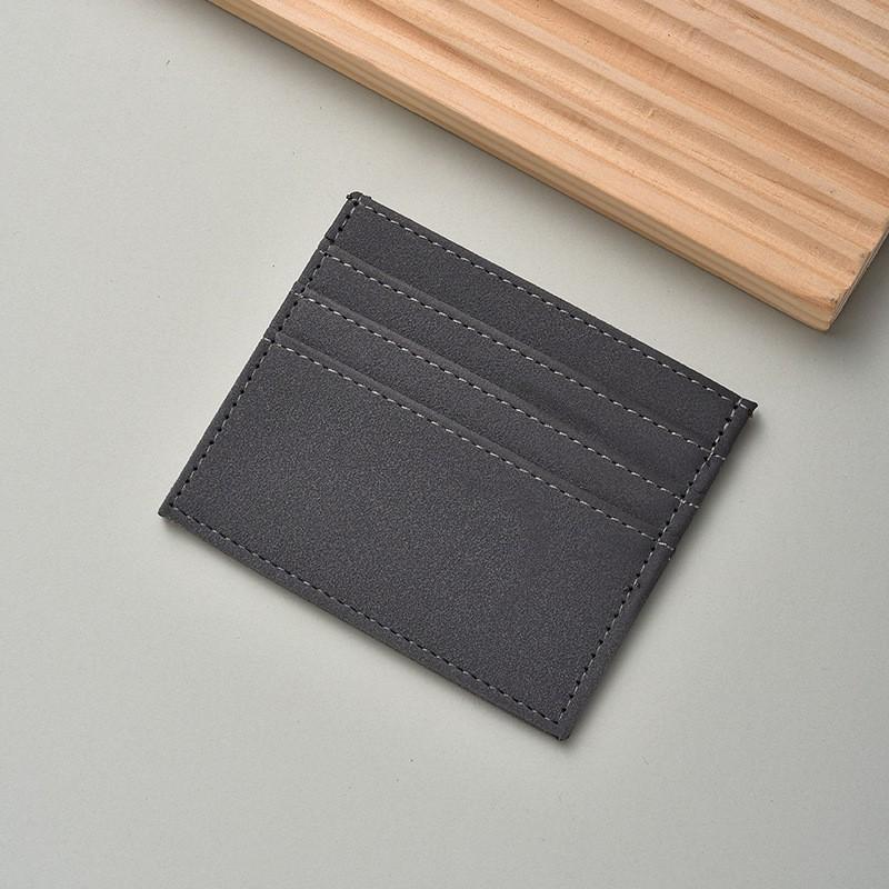 Slim PU Leather Card Holder Men Women Minimalist Wallet Compact ID Credit Case Portable Organizer