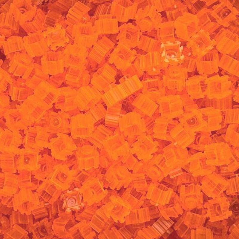 250 peças 8*8mm Cor Transparente Pixel Art Quebra-cabeça Micro Blocos de Construção DIY 3D Tijolo Pequeno Para Brinquedo Infantil Educacional Crianças