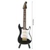 Delicate 14 cm Mini  Wooden Electric Guitar Model Ornaments Collection with Stand(Black)