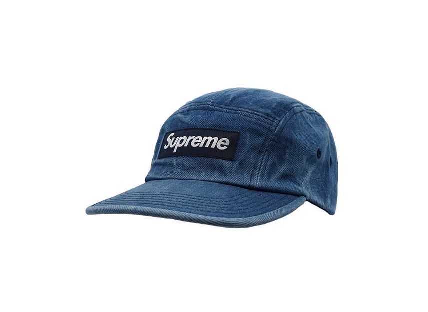 Supreme Washed Chino Twill Camp Cap Denim One-Size