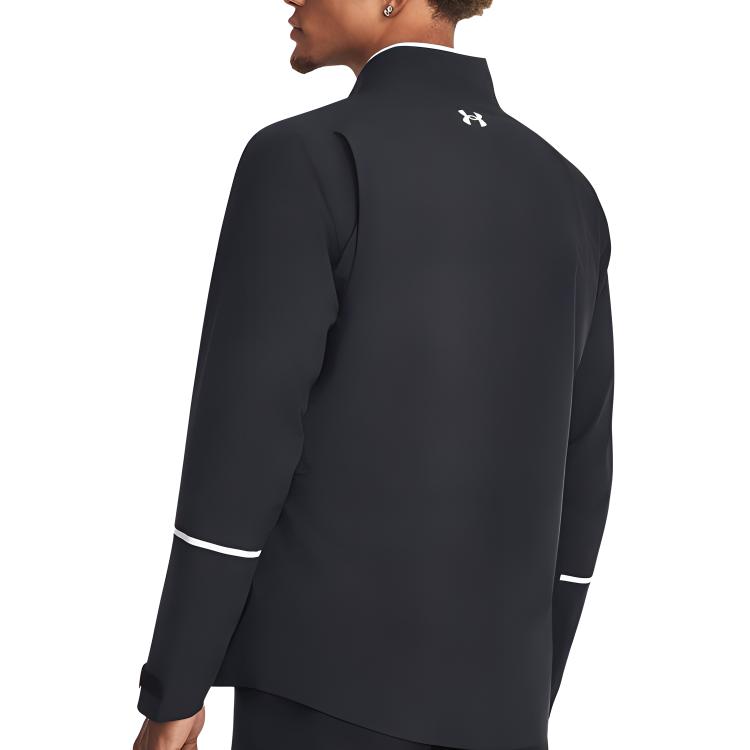 Under Armour Freizeitjacke mit Stehkragen und Buchstabendruck für Herren, Schwarz, 1378885-001