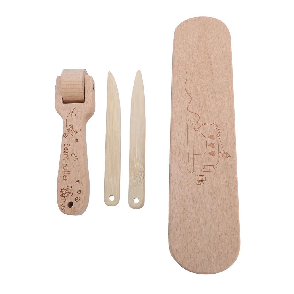 Tailor Clapper Set Beech Wood Seam Flattening Tool Ironing Clapper Seam Roller and Point Turner