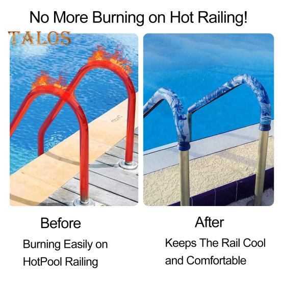 Pool Handlaufabdeckung 180x15 Cm - Rutschfeste Geländerhülse Aus Neopren