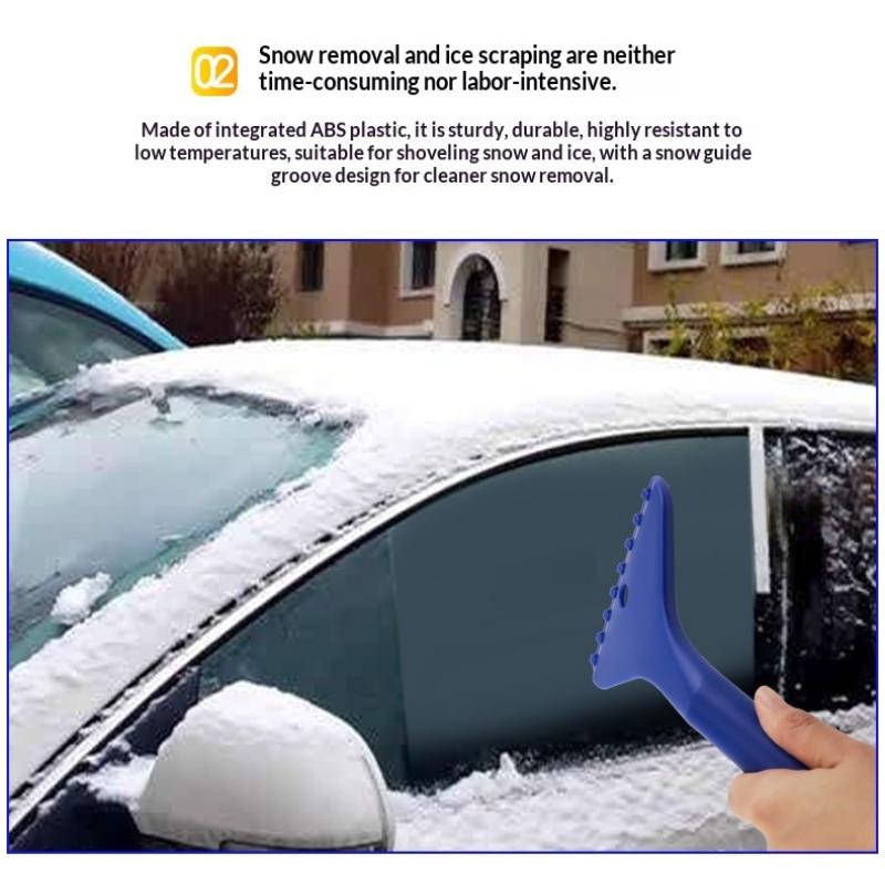 

1 шт. Инструменты для чистки автомобиля Многофункциональная снеговая лопата Лопата-скребок для лобового стекла Щетка с мягкой микрофиброй и длинной ручкой