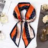 Korean Version of Rabbit Long Silk Scarf Streamer Women's Spring and Autumn New Scarf Double-layer Double-sided Decorative Scarf Handle Tied Bag