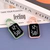 1Pcs LED Mini Electronic Watch Touch Digital Pocket Watch Night Light Hanging Watches Keychain Pendant Students Supplies