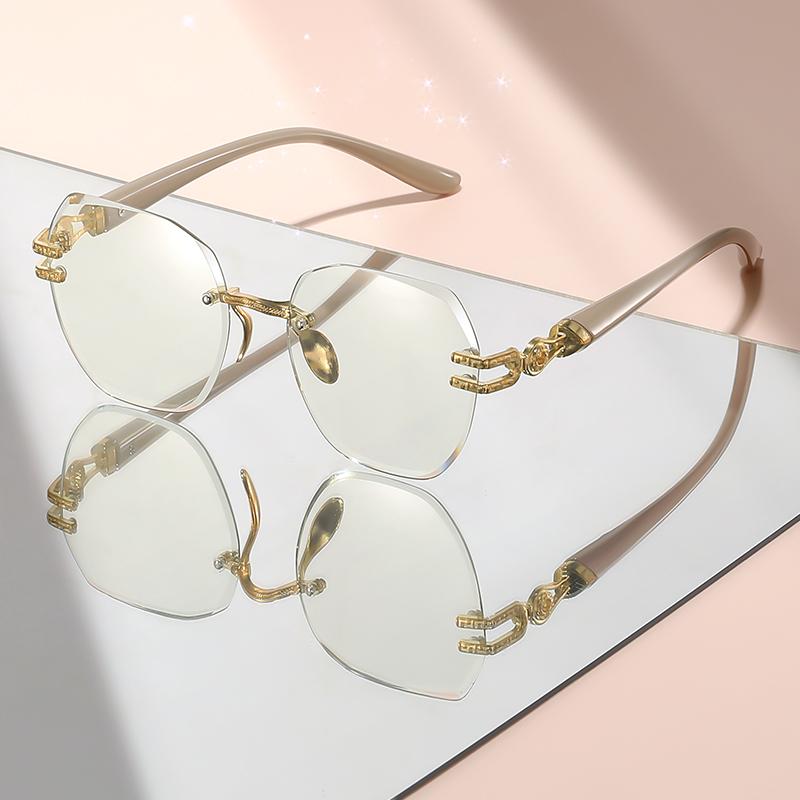 Retro Workplace Style Borderless Reading Glasses Ultra-Clear Lenses Daily Wear Reading Glasses For Reading