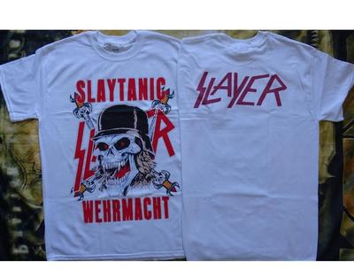 Slaytanic Wehrmacht Thrash Metal Album Inspired T-Shirt – Retro 80s Style Unisex T-Shirt