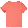Kids Short Sleeve Shirt In Coral Pink Size 104