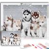 DIY Diamond Painting Group of Dogs Cross Stitch Kit Mosaic Art Diamond Painting Full Circle/Square Diamond Home Decoration