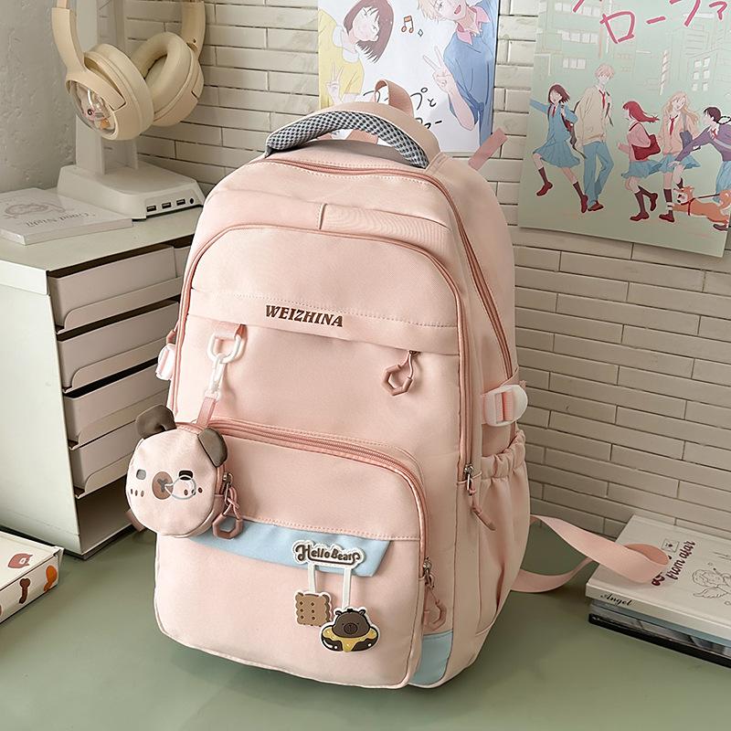 Schoolbag Korean version of the new high-value, fresh, sweet and cute kapibara backpack, high school students large-capacity backpack