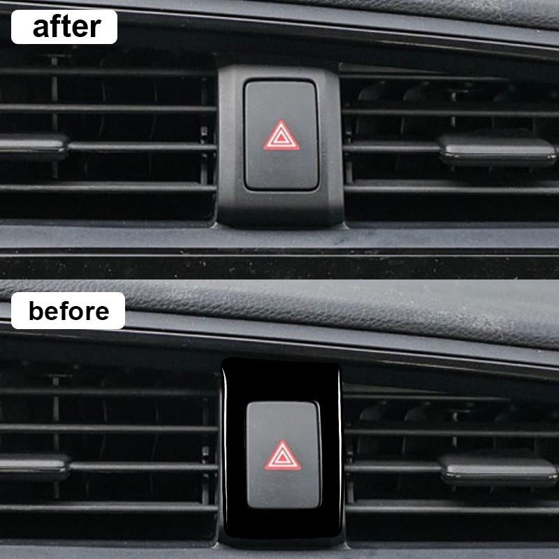 For Honda Civic 10th Gen 2015-2020 Car Stickers Stainless Steel Trim the Front Air-conditioning Outlet Decoration Cover Trim