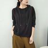 Korean Style Women's Versatile Winter Hoodie: Simple Solid Color Casual Pullover