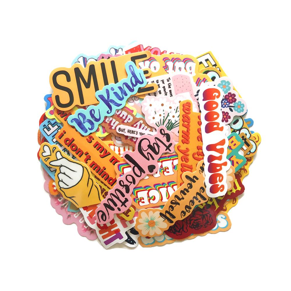 

Art Aesthetic Stationery Stickers DIY Scrapbooking Diary Decoration Sticker Color Words Stickers разноцветный