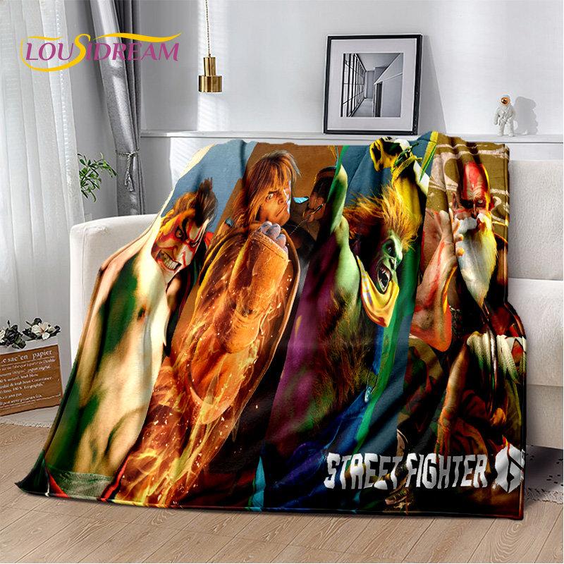 Street Fighter Retro Game Gamer Soft Plush Blanket,Flannel Blanket Throw Blanket for Living Room Bedroom Bed Sofa Picnic Cover