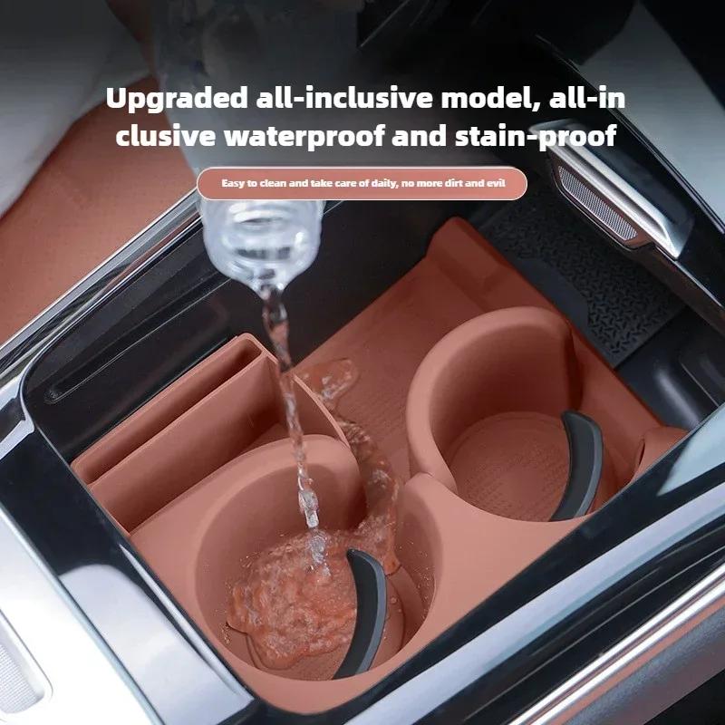 For Mercedes Benz E Class W214 E260 E300 Central Control Water Cup Anti Slip Silicone Protective Pad Interior Accessories