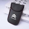 Leather Car Key Case Signal Blocker Bag Shielding Pocket For Citroen C1 C2 C3 Grand C4 Picasso C4L VTS C-ELYSEE DS Accessories aje256