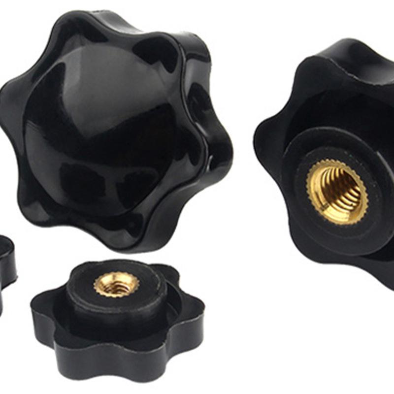 Copper Core Rubber-Headed Hand-Tighten Nut with Plastic Head, M4/M5/M6/M8/M10.