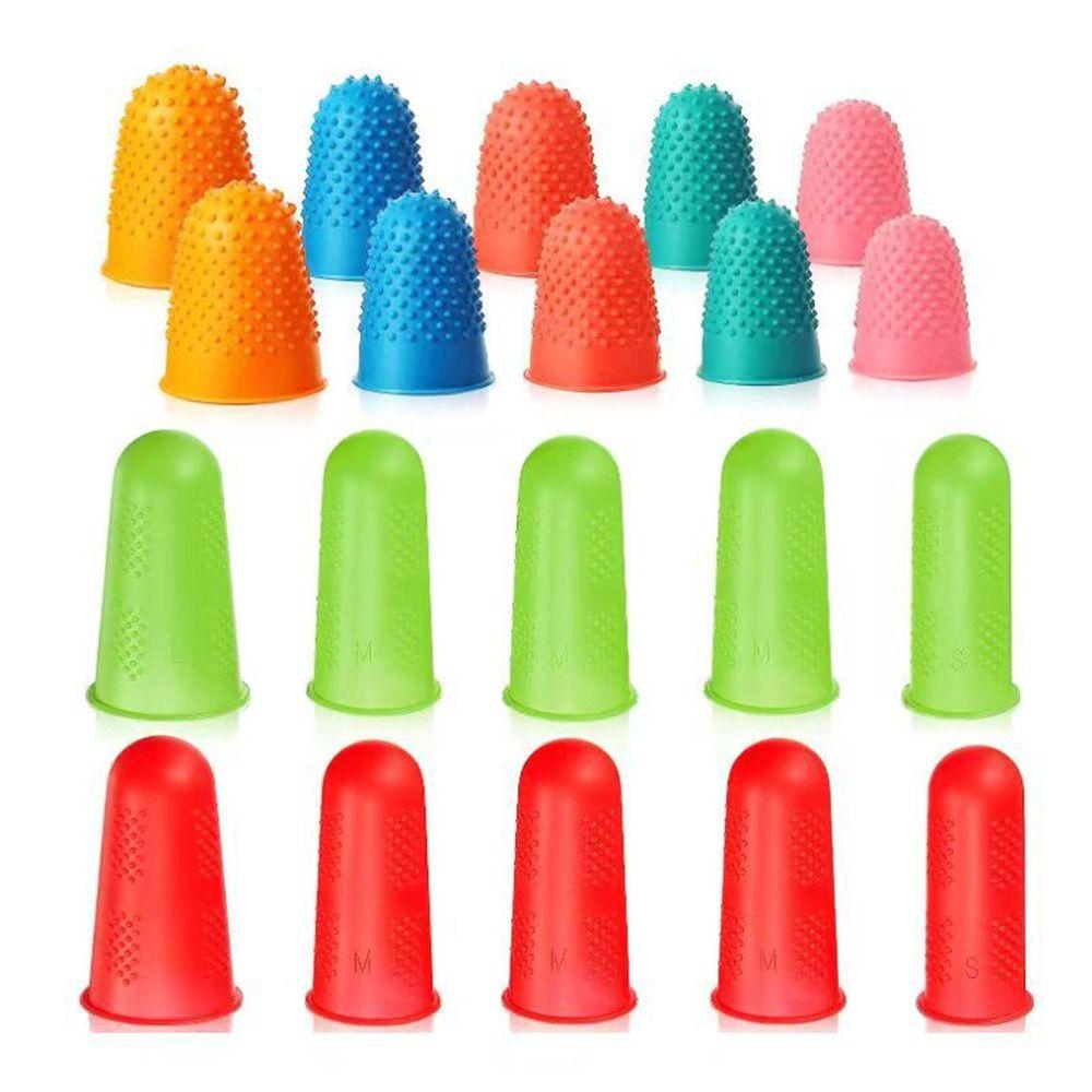 5/20PCS Quilting Fingerlinge Naturkautschuk Fingertip Schutzhandschuhe Partikel Finger Tipp Abdeckung