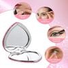 with Magnifying Heart Shaped Compact Mirror Portable Vanity Mirrors Fashion Pink Mirror  for Girls