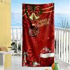 Christmas Beach Towel Super Soft Microfiber Quickdry Fabric Comfortable Lightweight