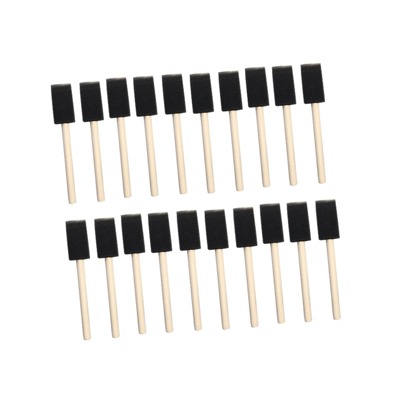 

POPETPOP Sponge Paint Brush Set with Wooden Handles for Art and and Crafts 1-Inch Drawing, Painting, Staining, Varnishing,