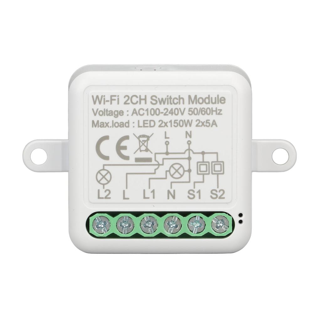 Wifi APP Remote Control Switch Relay Module WiFi 2CH Light Switch Module for Tuya AC 100?240V