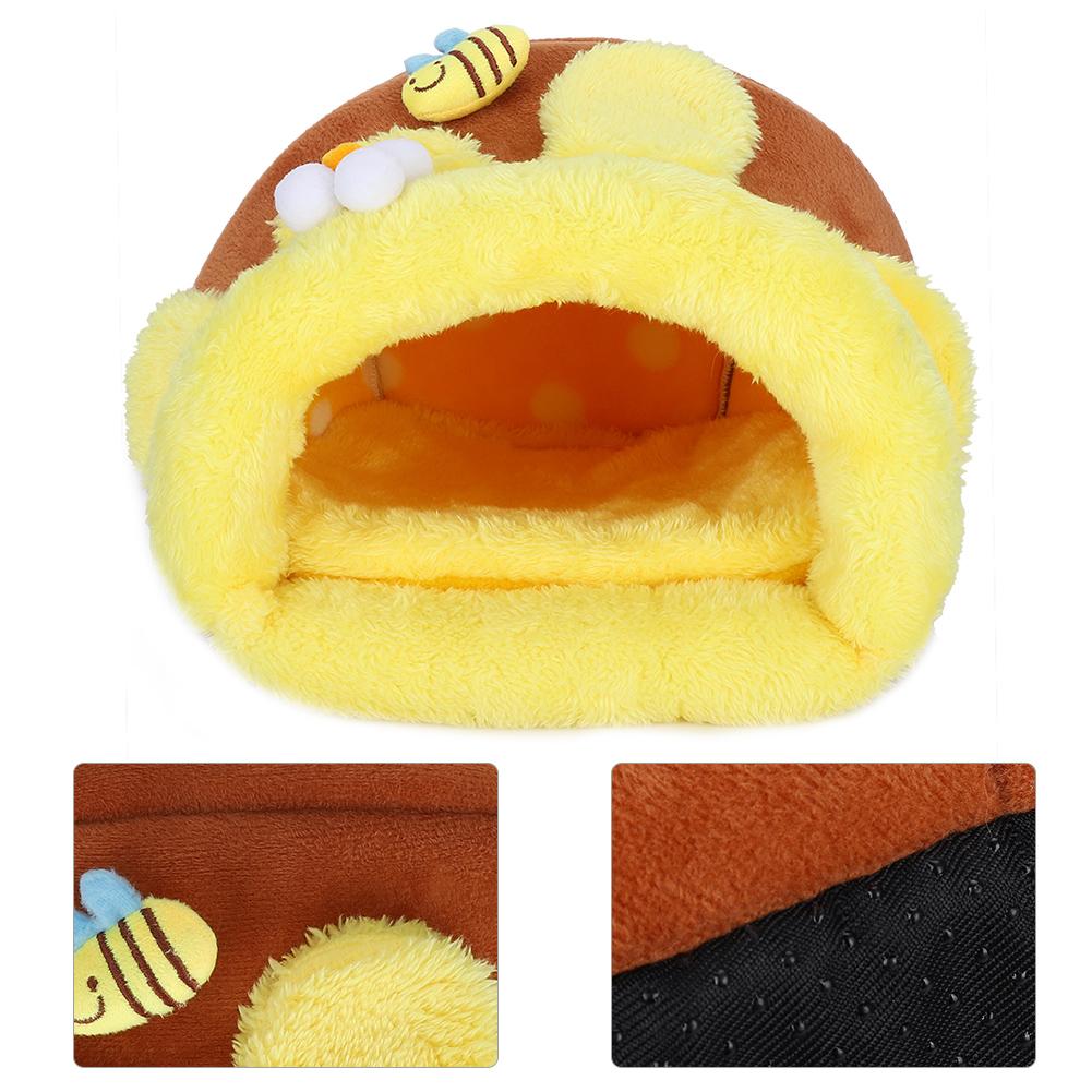 Small Pet Honeypot Shape Diamond Velvet Cotton Nest Winter Warm for Dutch Pig HamsterL
