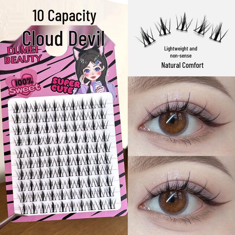 10-Row Autumn Leaf & Sunflower Faux Eyelashes - Flat, Glue-Free