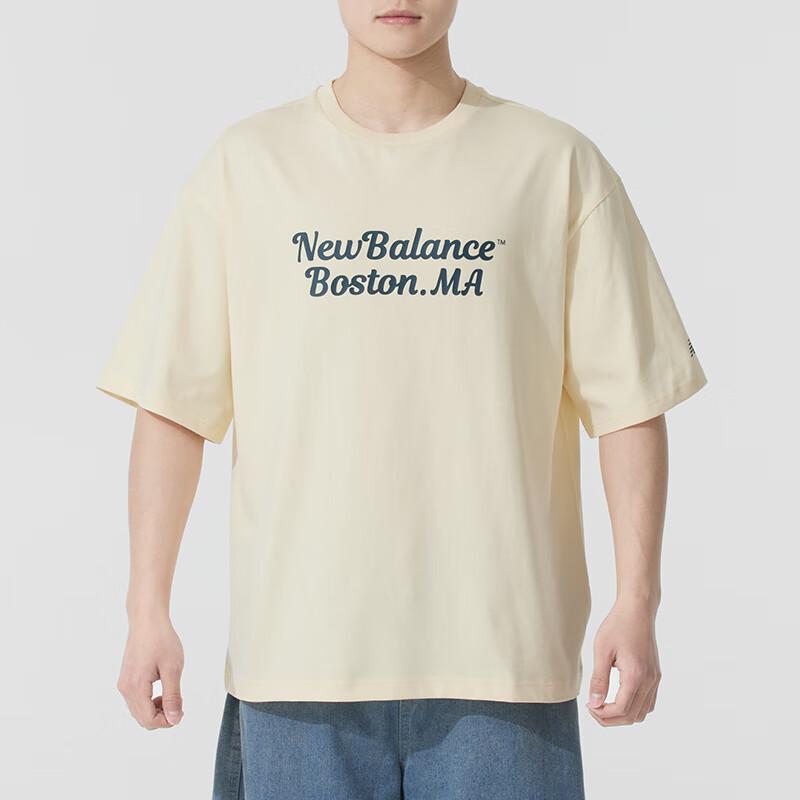 New Balance T Shirt Men's Beige Yellow AMT51320-CAU