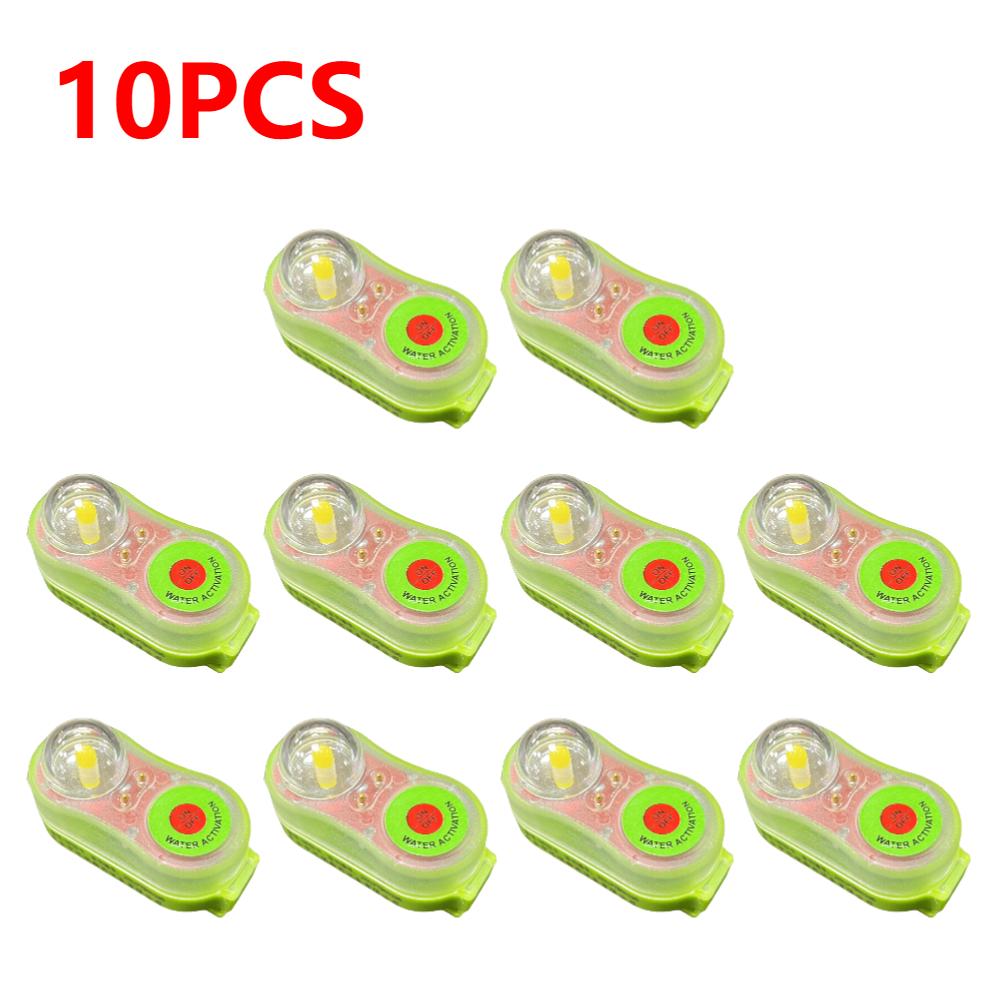 1-10pcs LED Lithium Life Jacket Lamp Conspicuous Attract Light Lamp Seawater Self-Lighting Light Life-saving For Life Vest