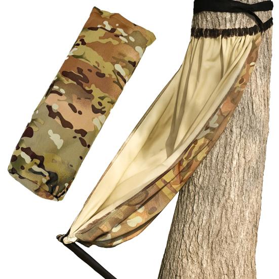 Low Down Jagdbaumsitz Tragbarer Leichter Hirschjagd Tarnung Hängemattensessel Outdoor Faltbarer Baumsitz Schwerlast Campinghocker auf Baum