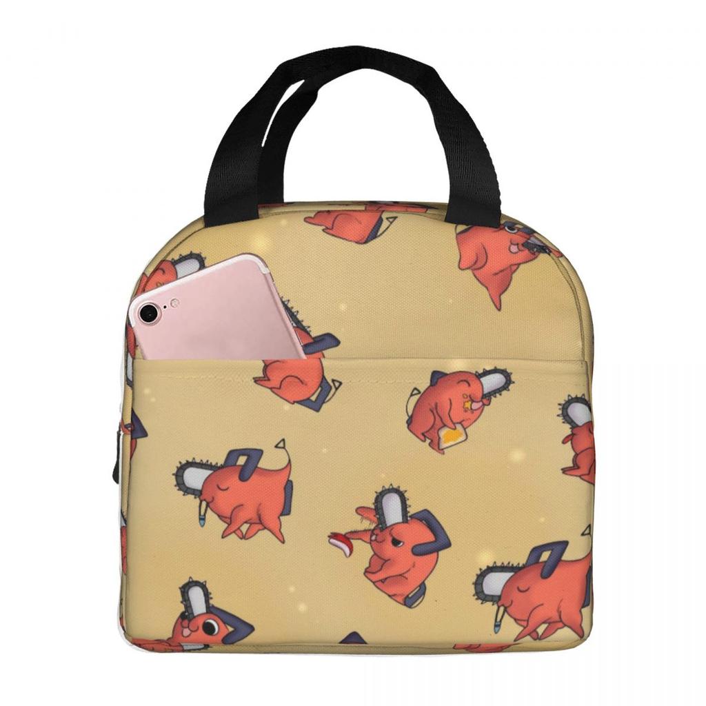 Kawaii Pochitas Thermal Insulated Lunch Bags for Work Portable Food Bag Cooler Thermal Lunch Box