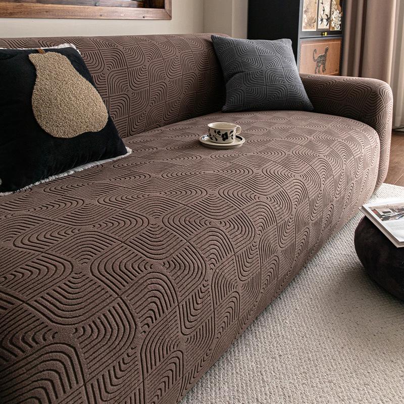 Polarfleece Sofabezug All-Inclusive Universal Nordisch Schlicht Einteilig Anti-Katzenkratzer