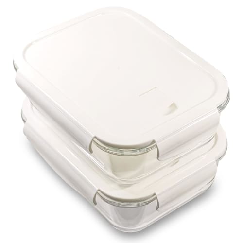 [Featured in Cooking Magazines and Recommended by Nutritionists] Heat-Resistant Glass Containers, Microwave and Oven Safe with Lids, Airtight, Tupperw
