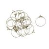 40Pcs Round Beading Hoop Earring Hook Connectors DIY Findings Silver+Golden