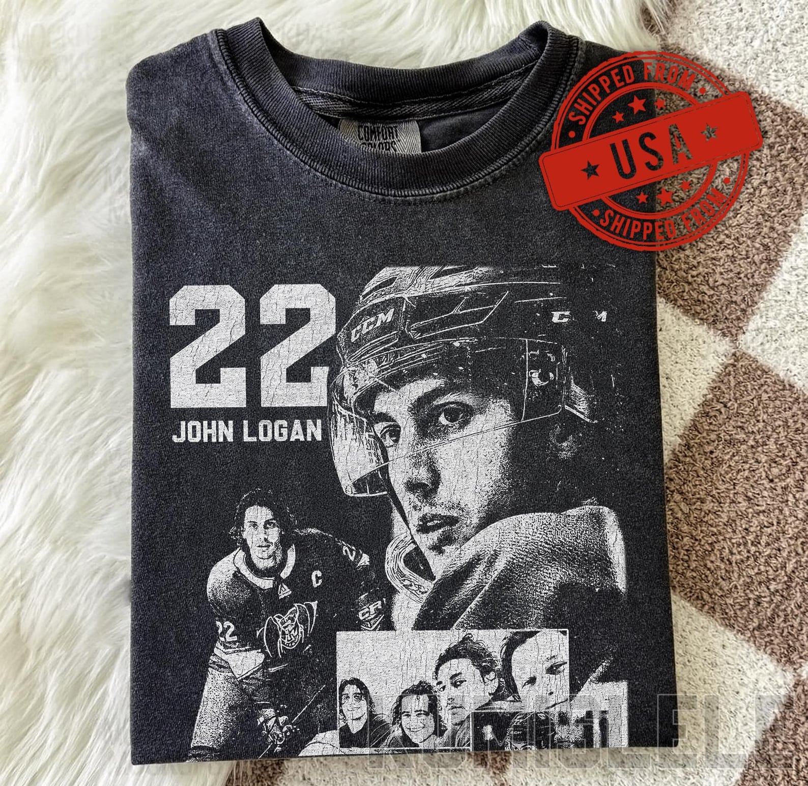 John Logan 22 Comfort Colors Shirt, Off Campus Book Merch Vintage T-Shirt, Briar U Hockey Briar University Tee, Bookish Gift for Book Lovers S