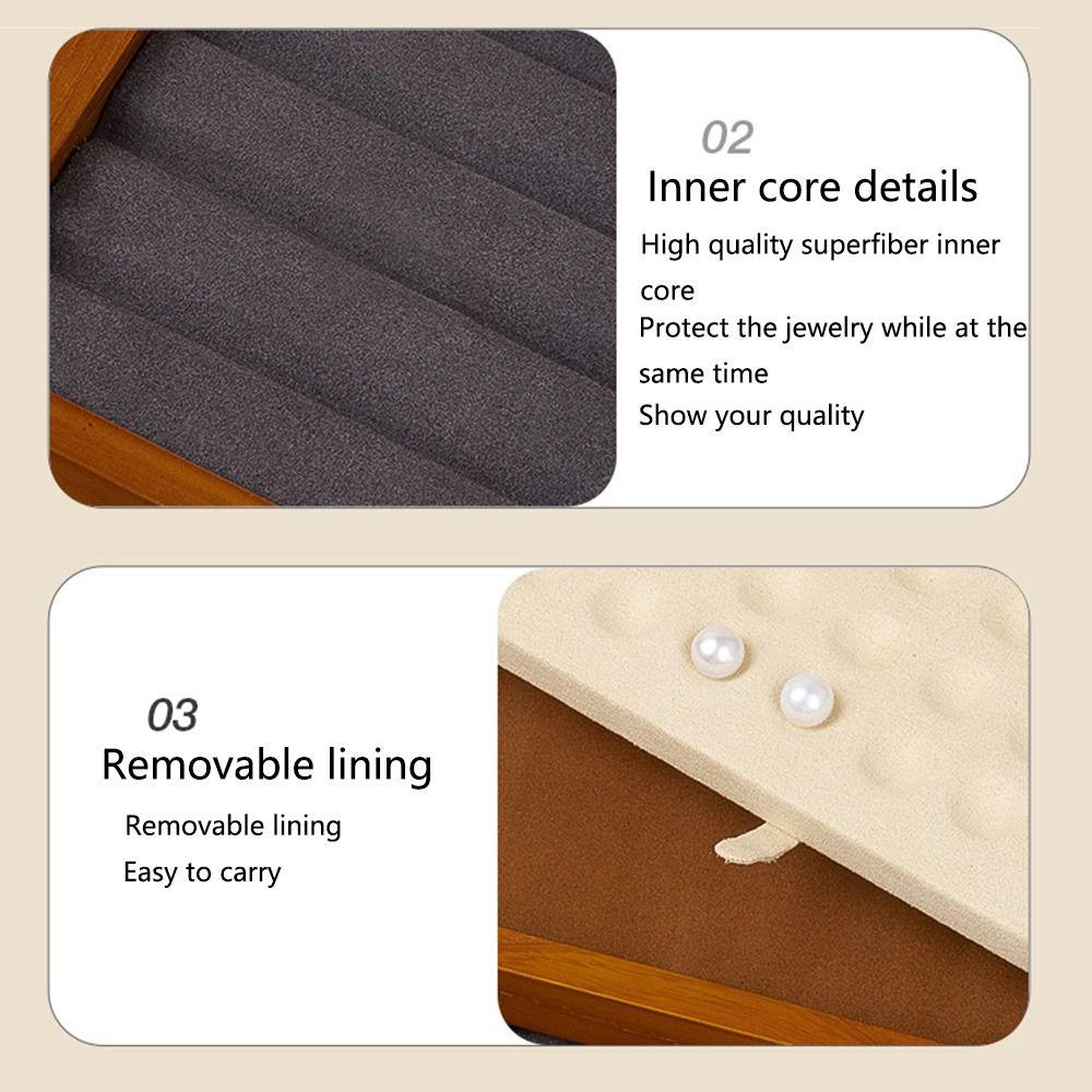 Microfiber Valet Flat Jewelry Tray Stackable Jewelry Display Props Jewelry Organizer  Strings