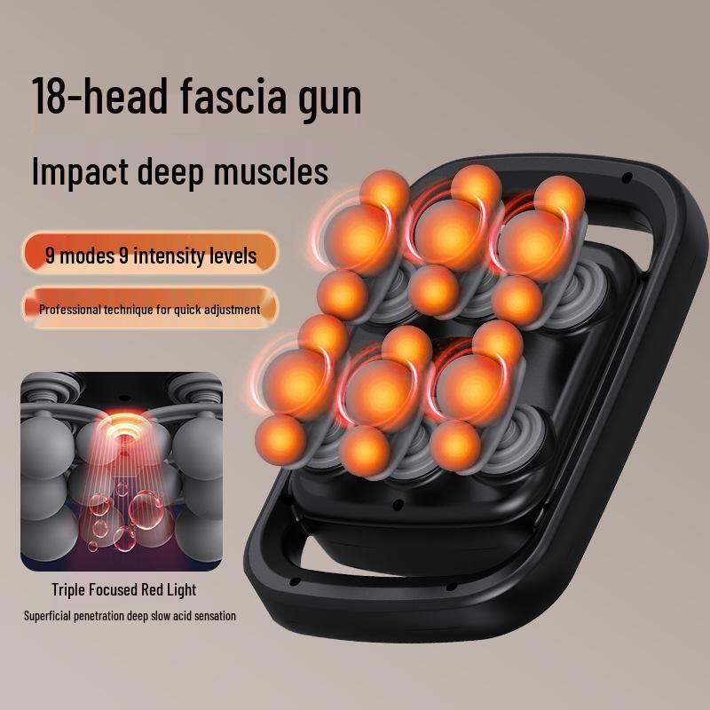 18-Head Electric Fascia Gun: Whole Body Muscle Relaxation & Decompression Massager