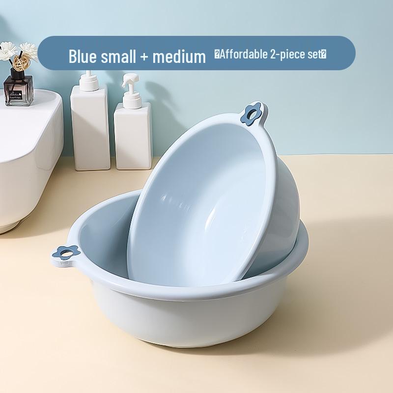 Durable Large Plastic Basin for Laundry, Washing Feet, Face, Vegetables - Ideal for Dorms & Homes