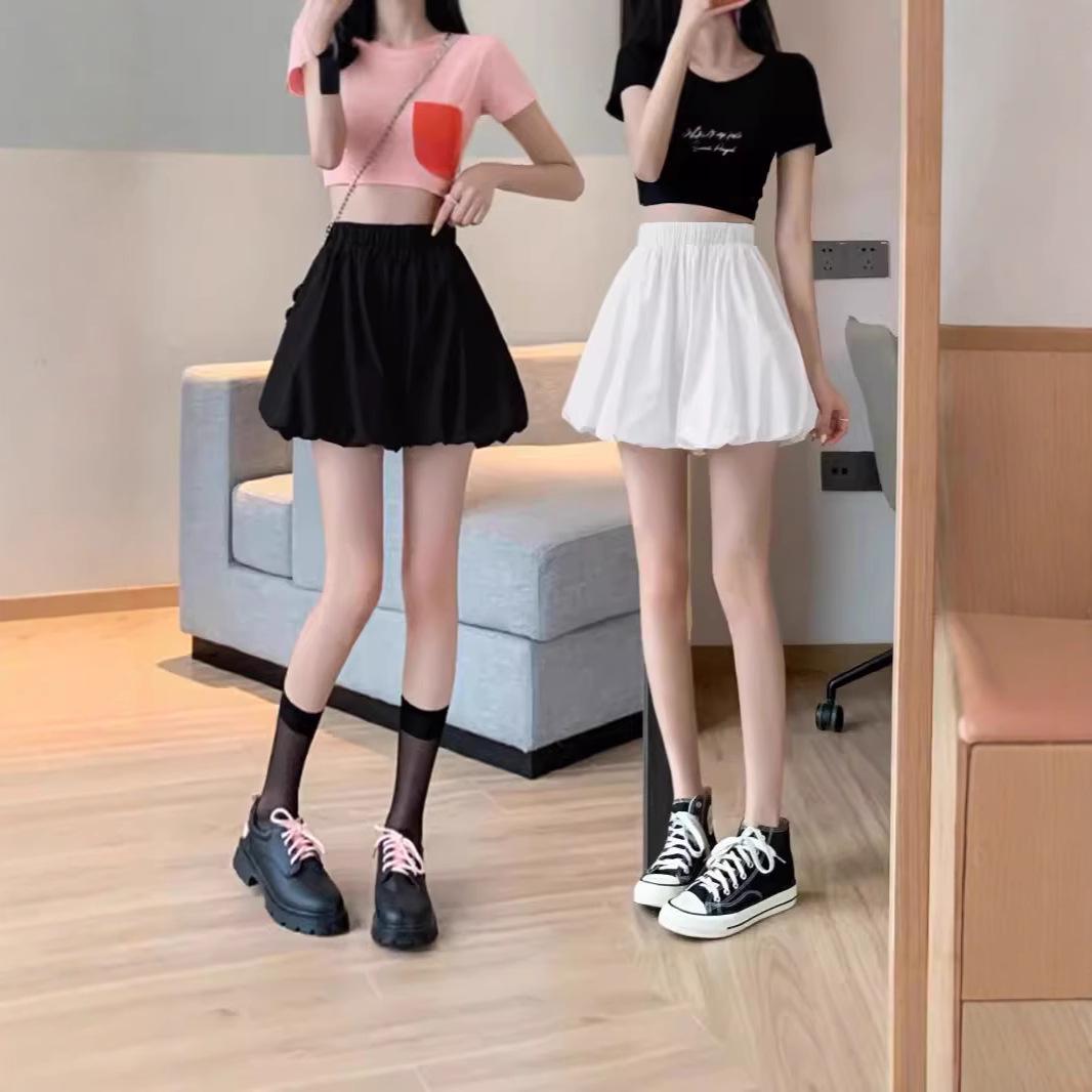 

Women s 2024 Autumn Casual Elastic Waist Wide-Leg Pumpkin Bloomers Extra Small білий